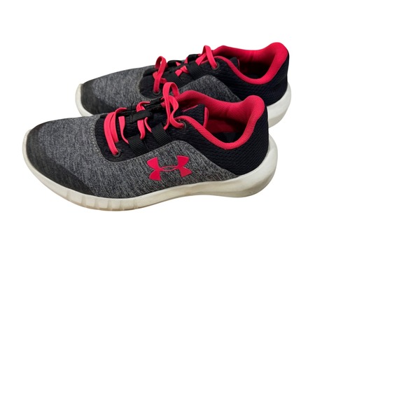 Girls Under Armour Gray Pink Running Shoes Size 13K - Picture 4 of 8